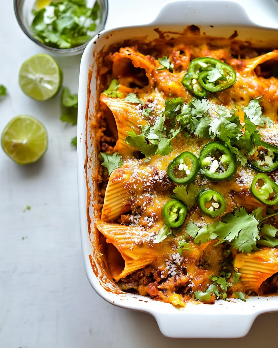 Easy Taco Pasta Shells recipe image