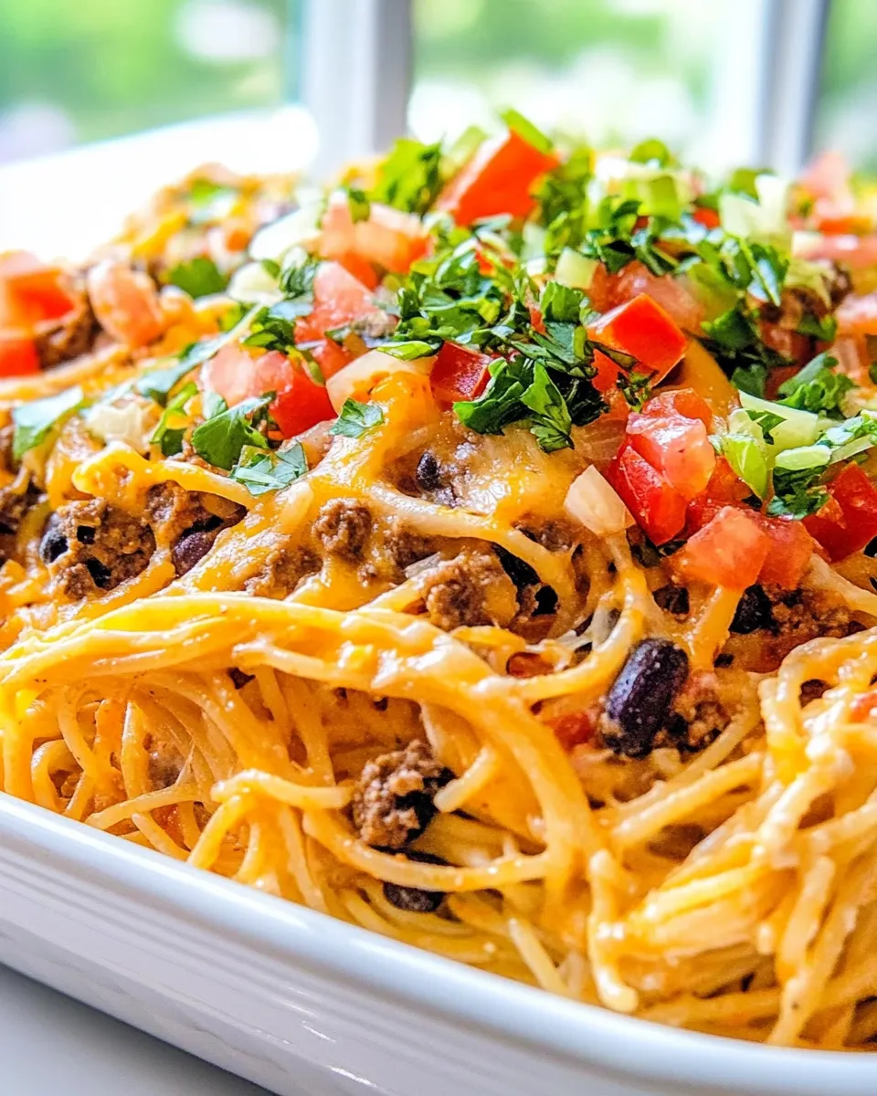 Delicious Taco Spaghetti dish photo