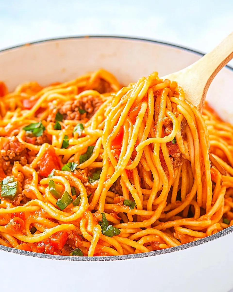 homemade Taco Spaghetti (ONE POT!) photo