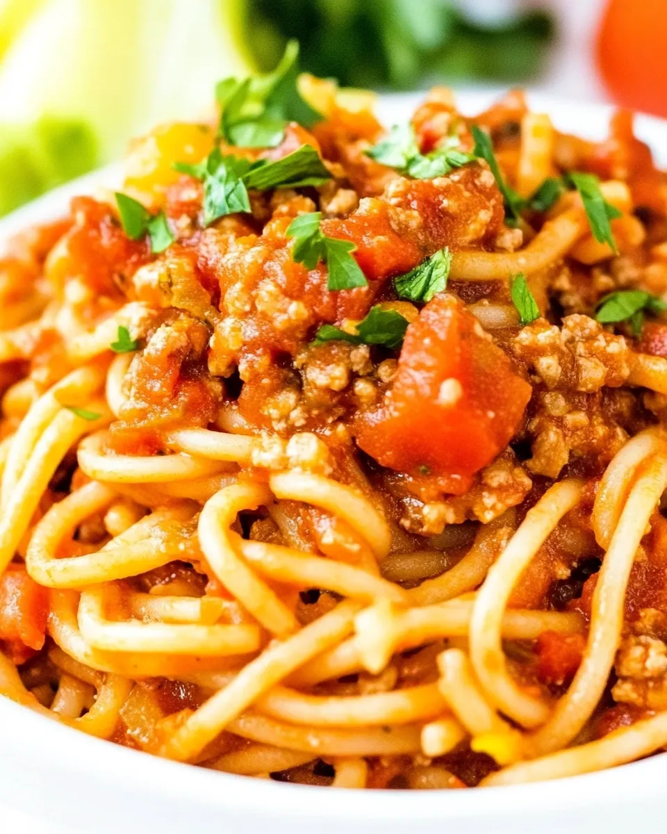 Easy Taco Spaghetti (Vegan!) recipe image