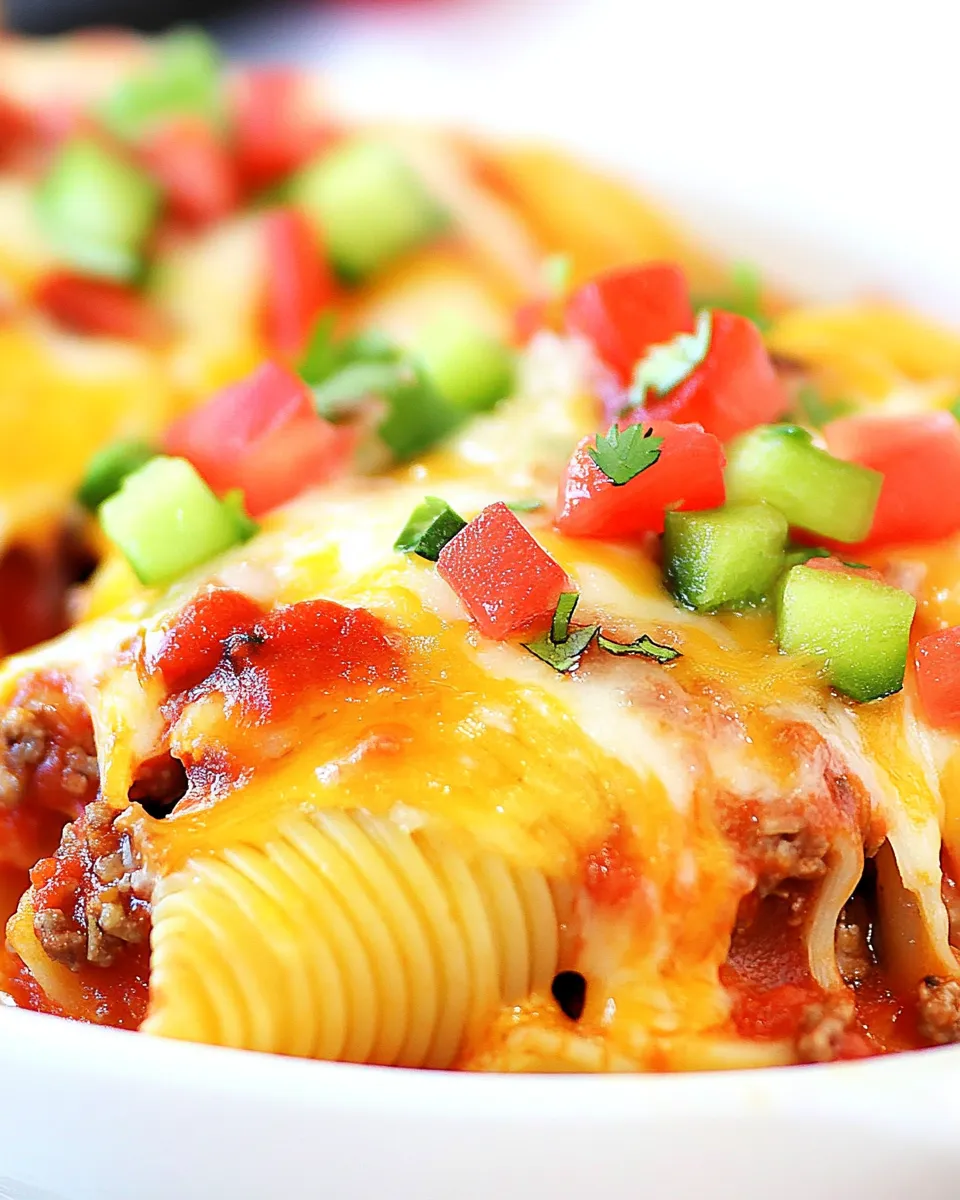 Homemade Taco Stuffed Pasta Shells Recipe photo
