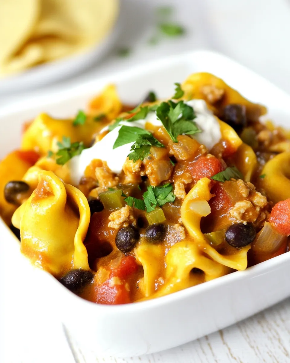 Delicious Taco Tortellini shot