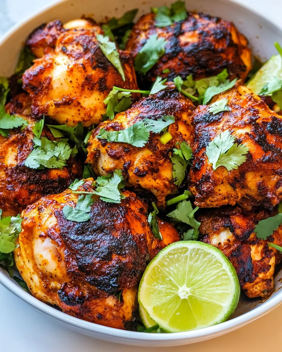 Delicious Tandoori Chicken Thighs plate image