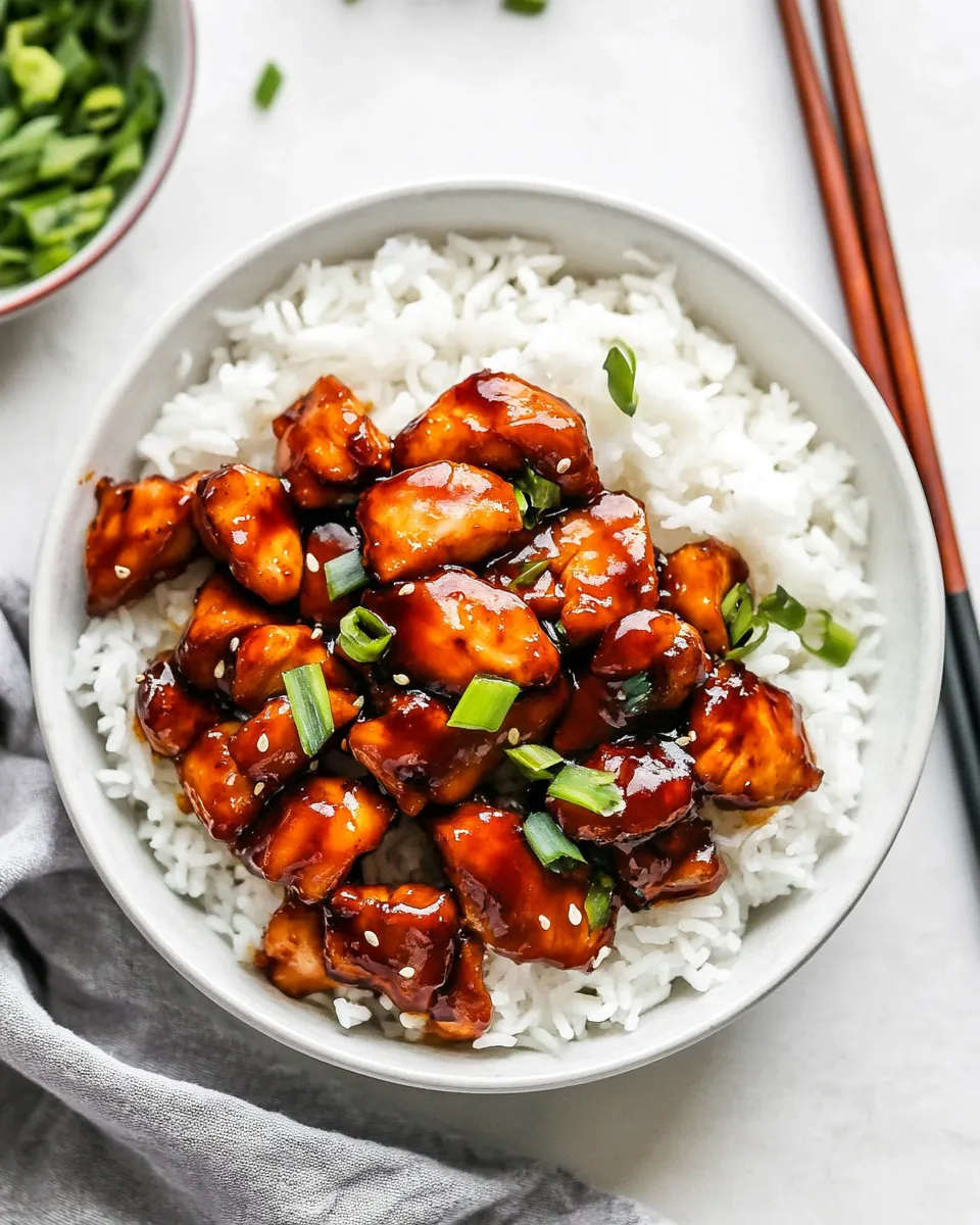 Delicious Teriyaki Chicken shot