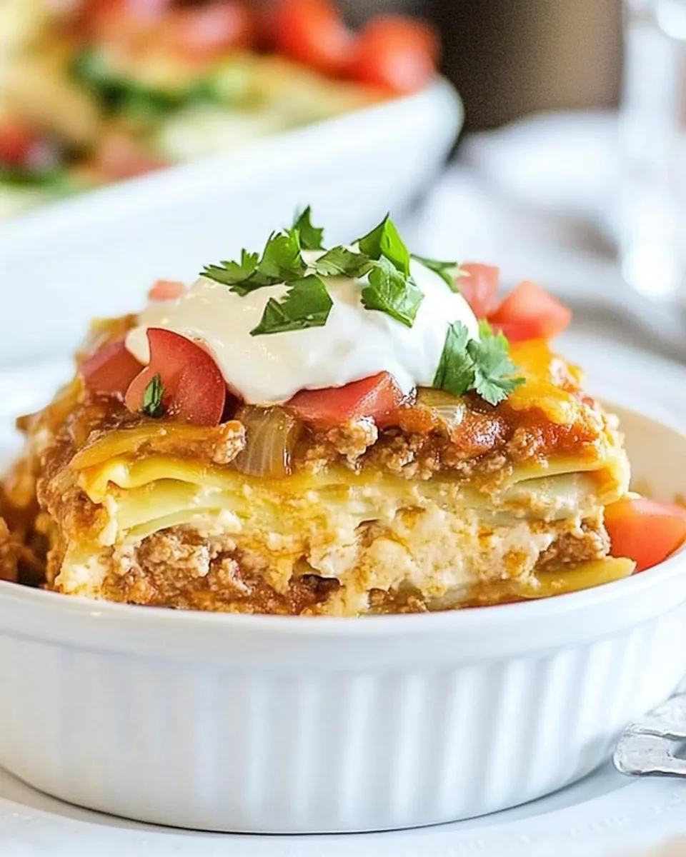 Easy Texas Lasagna dish photo