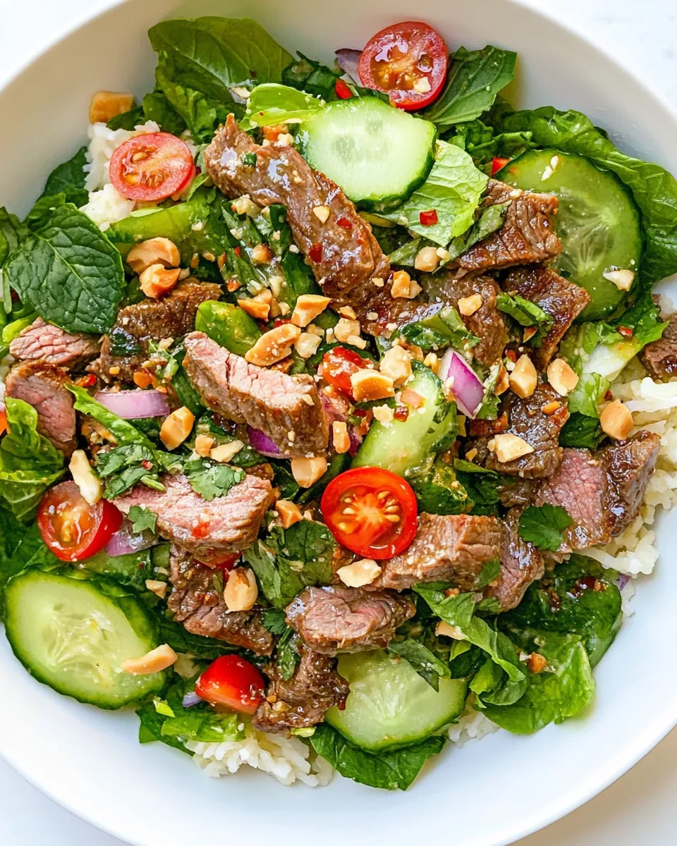 Classic Thai Beef Salad dish photo