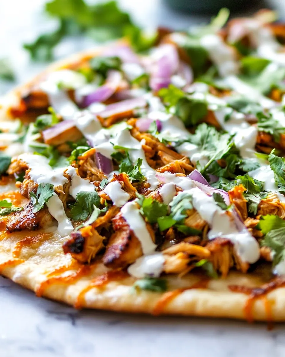 Classic Thai Chicken Flatbread Pizza image