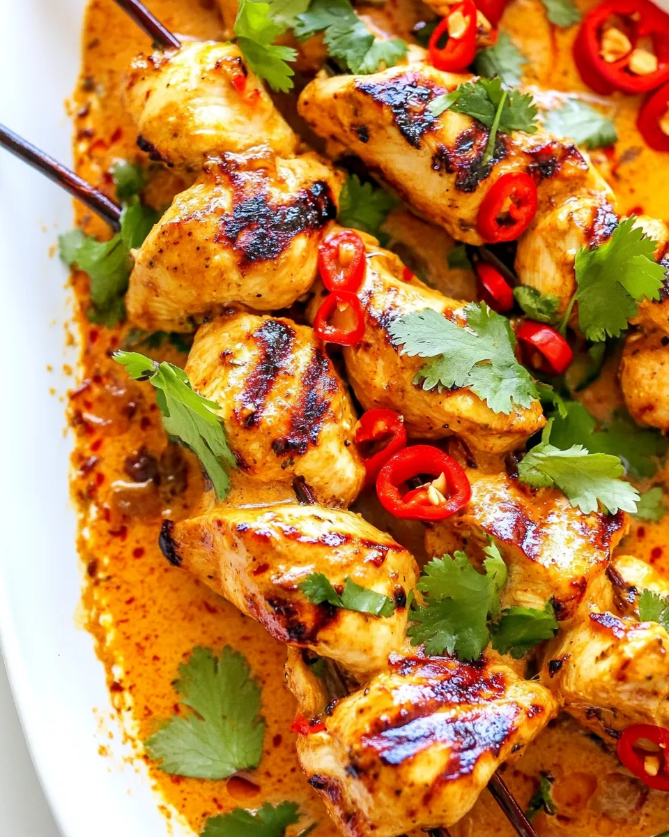 Easy Thai Chicken Satay food shot