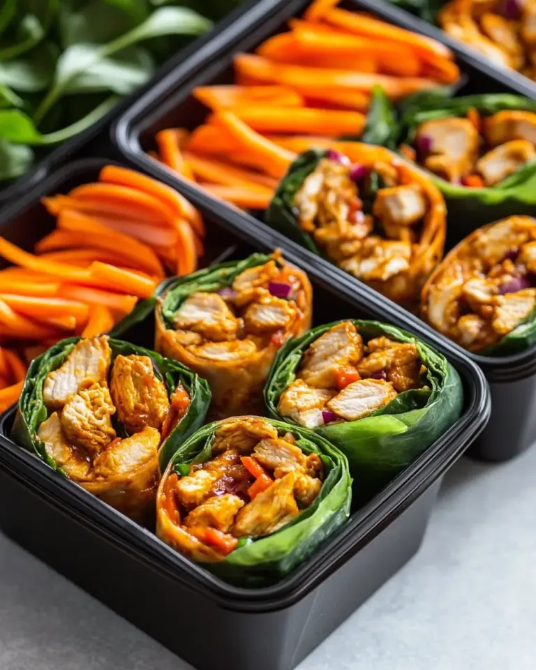 Homemade Thai Chicken Wraps Meal-Prep Bistro Boxes recipe photo