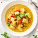 Homemade Thai Pineapple Yellow Chicken Curry with Coconut Milk recipe photo