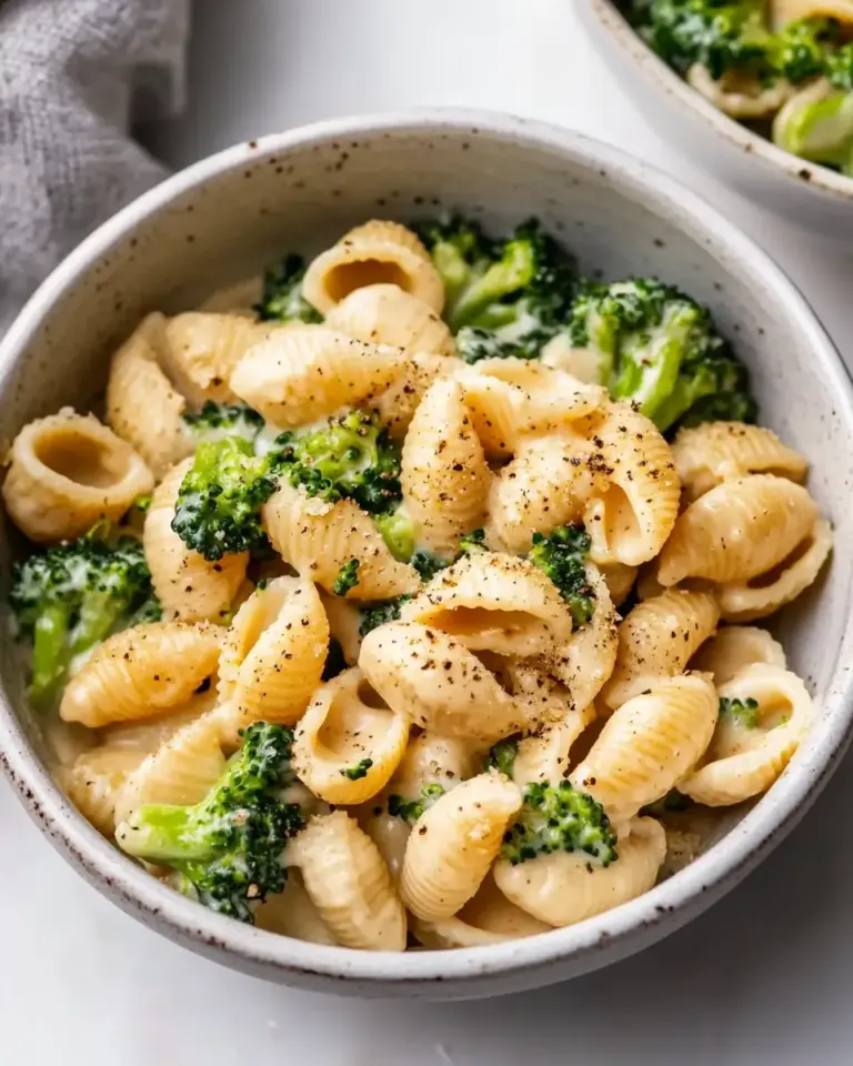 Homemade The Creamiest Broccoli Shells and Cheese. recipe photo