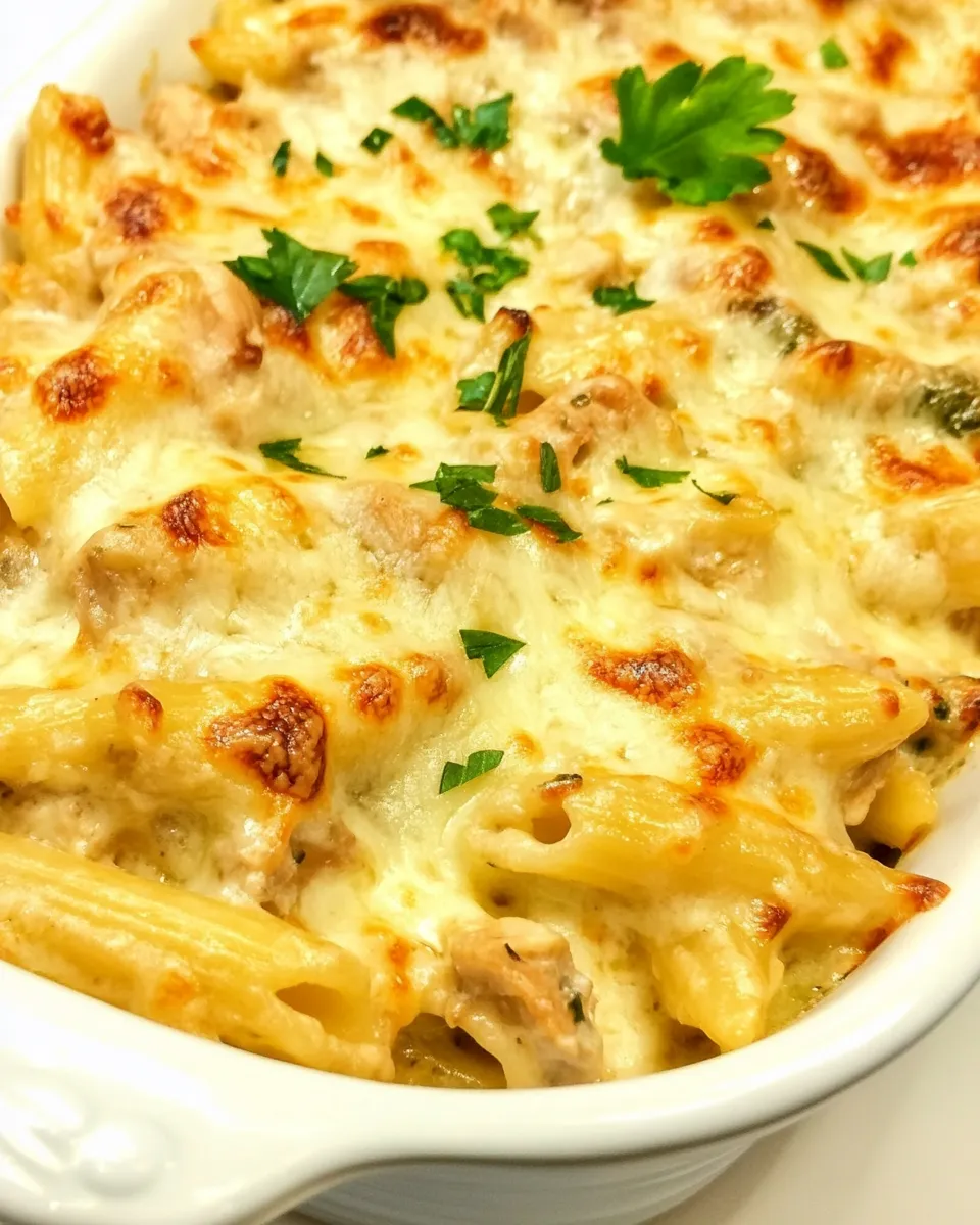 Classic Three Cheese Chicken Penne Florentine image