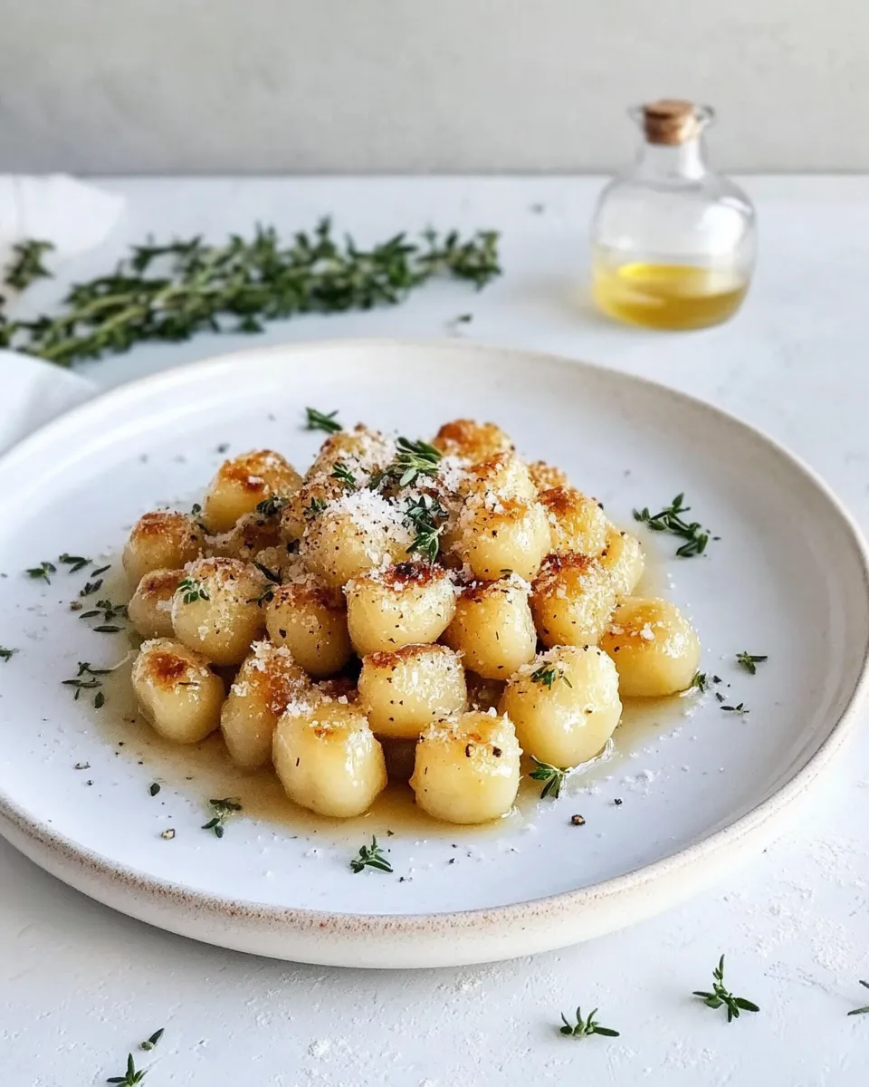 homemade Toasted Gnocchi with Herb Brown Butter. photo