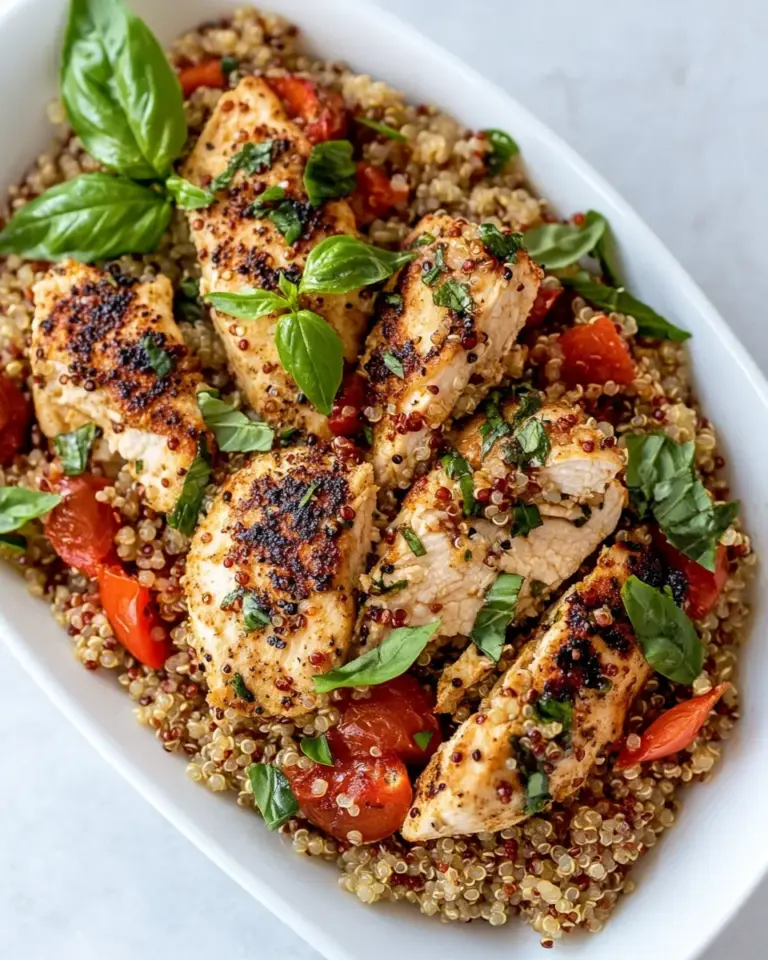 Homemade Tomato Basil Chicken Quinoa photo