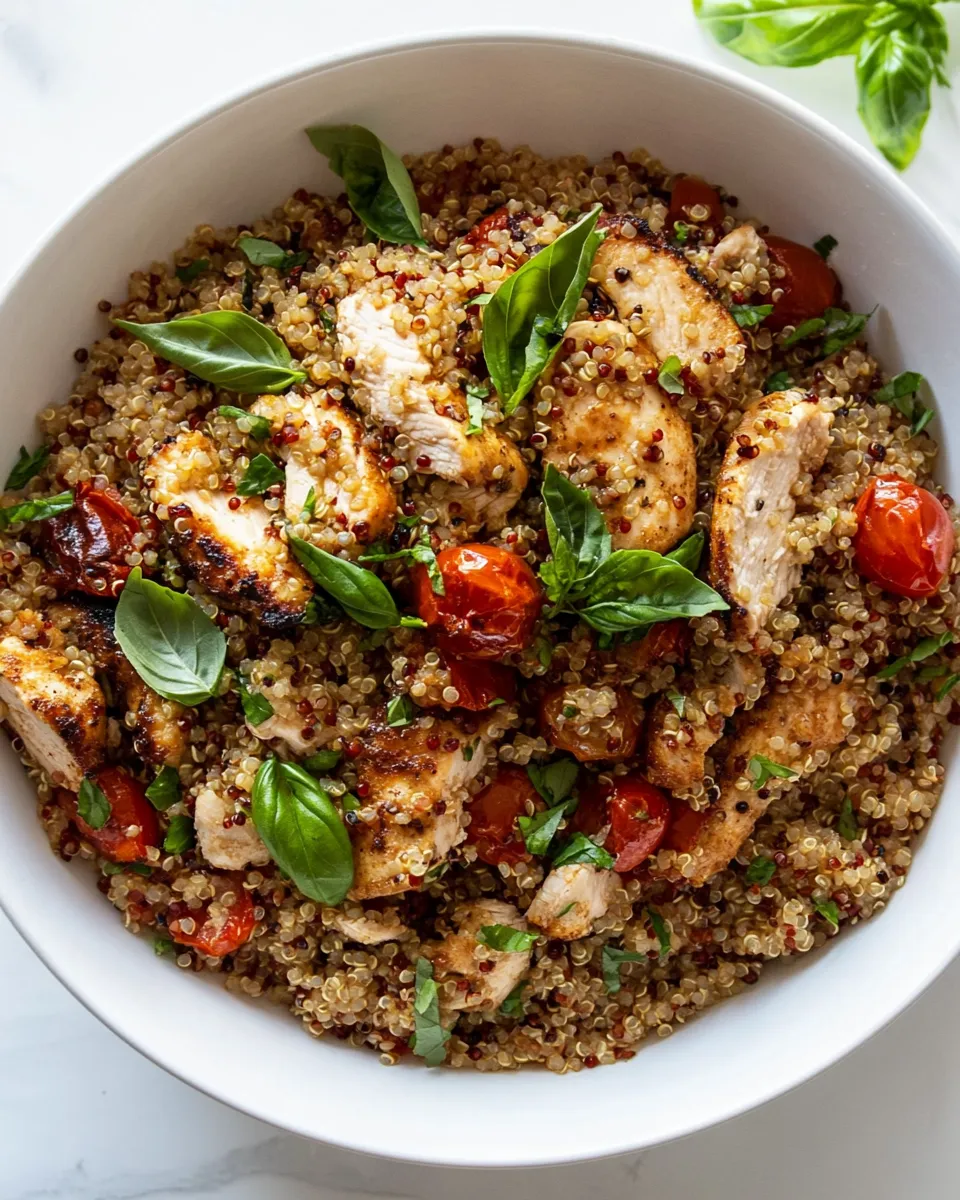 Classic Tomato Basil Chicken Quinoa image