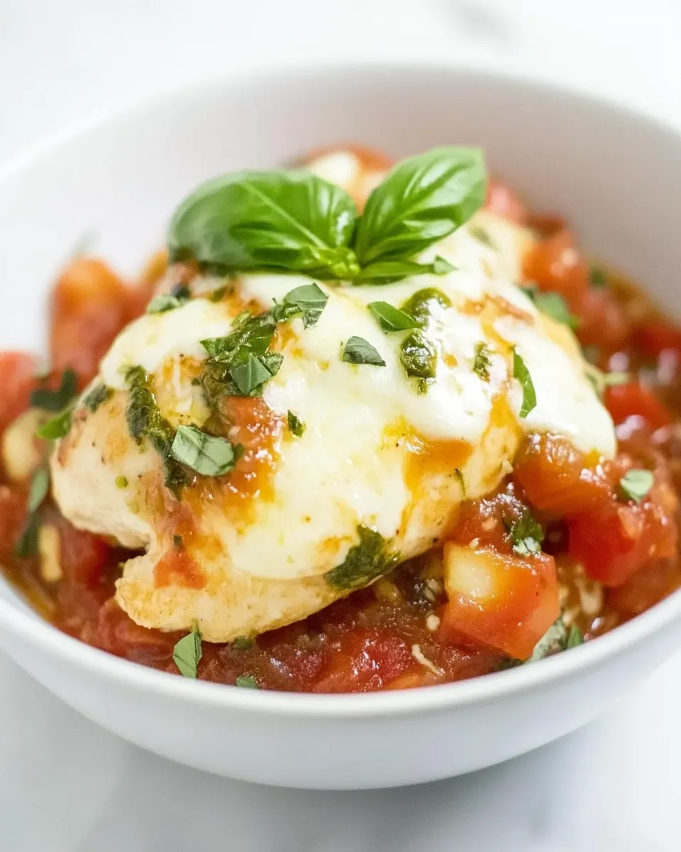 Classic Tomato, Basil, and Mozzarella Chicken dish photo
