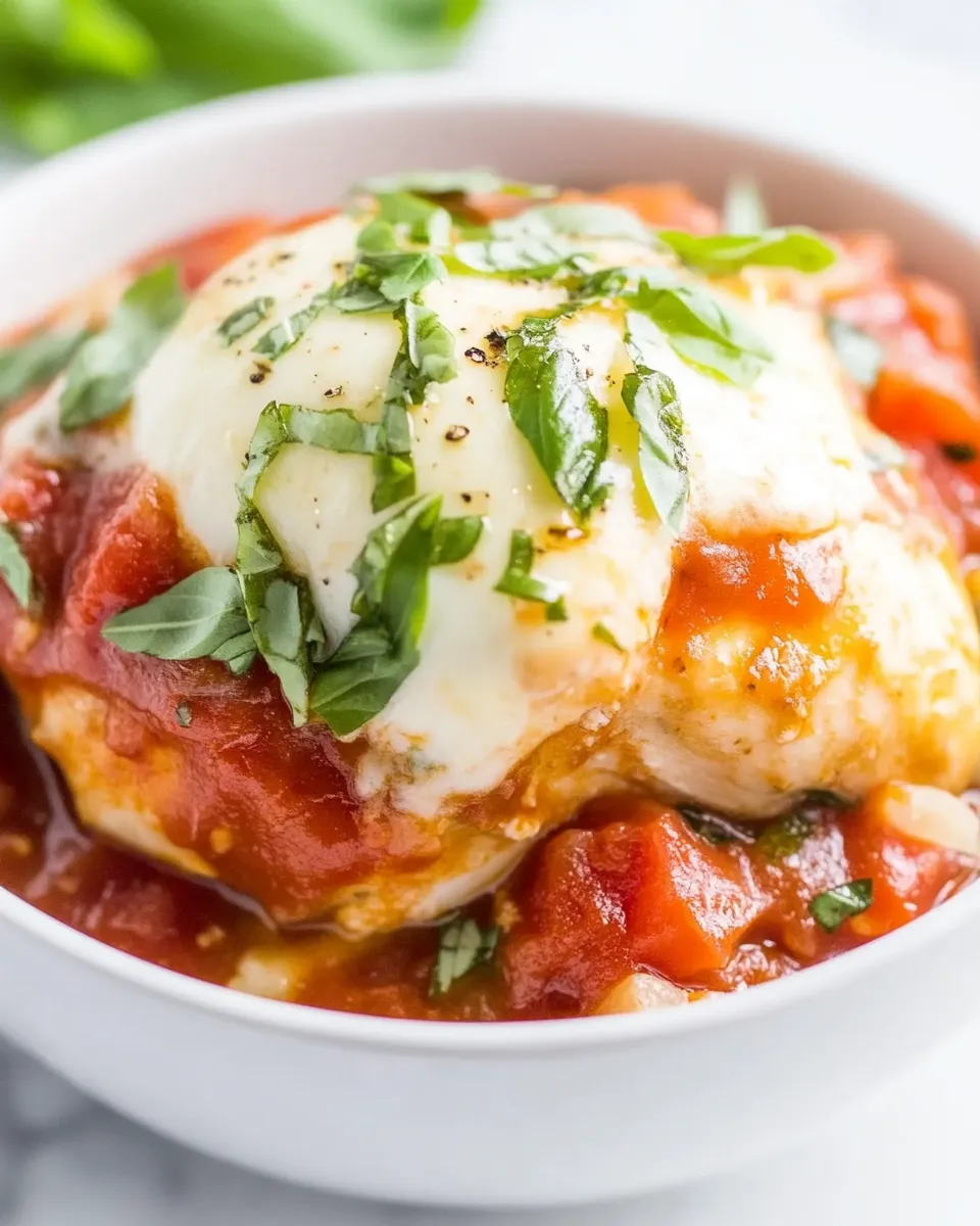 Easy Tomato, Basil, and Mozzarella Chicken food shot