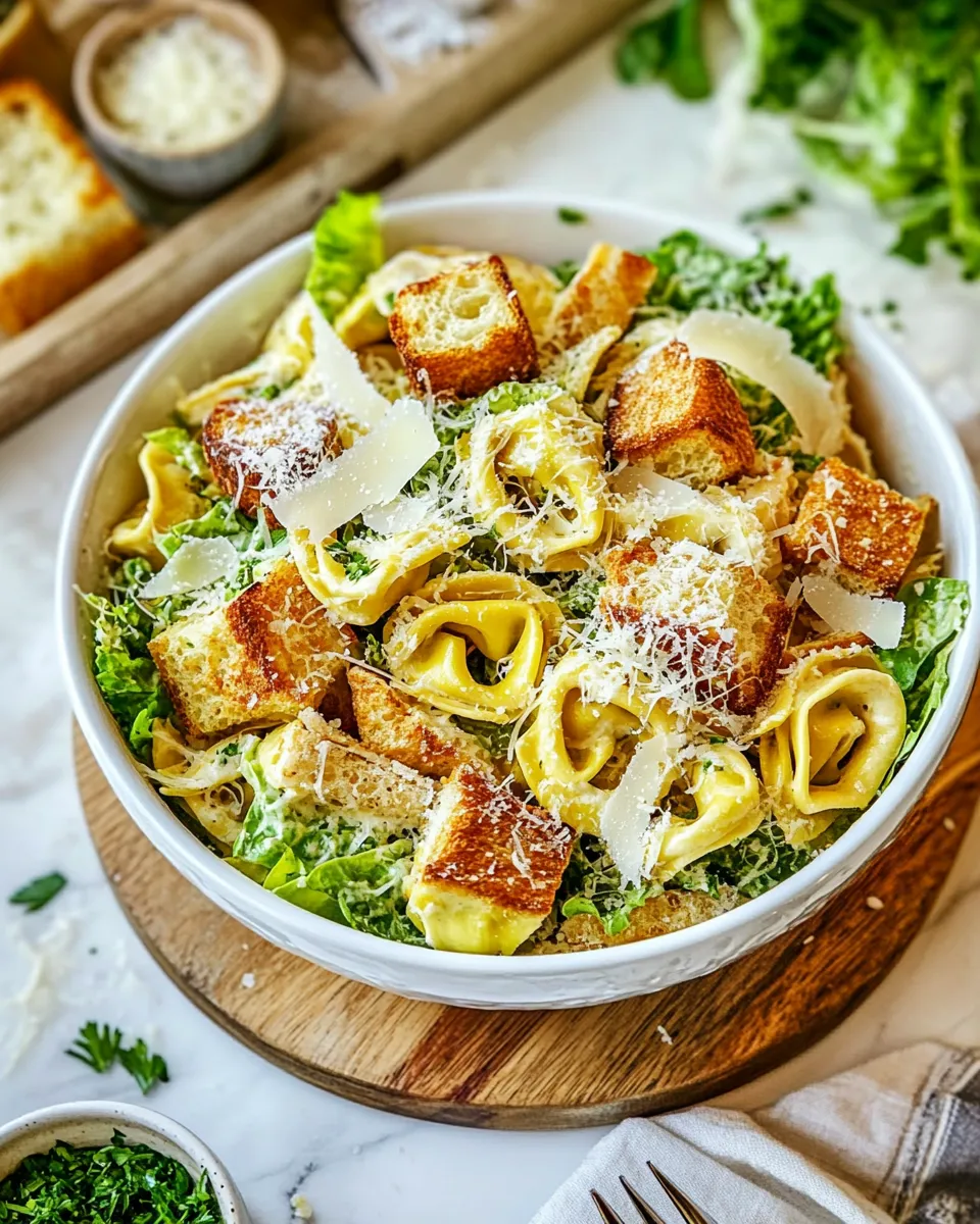 Easy Tortellini Caesar Salad recipe image