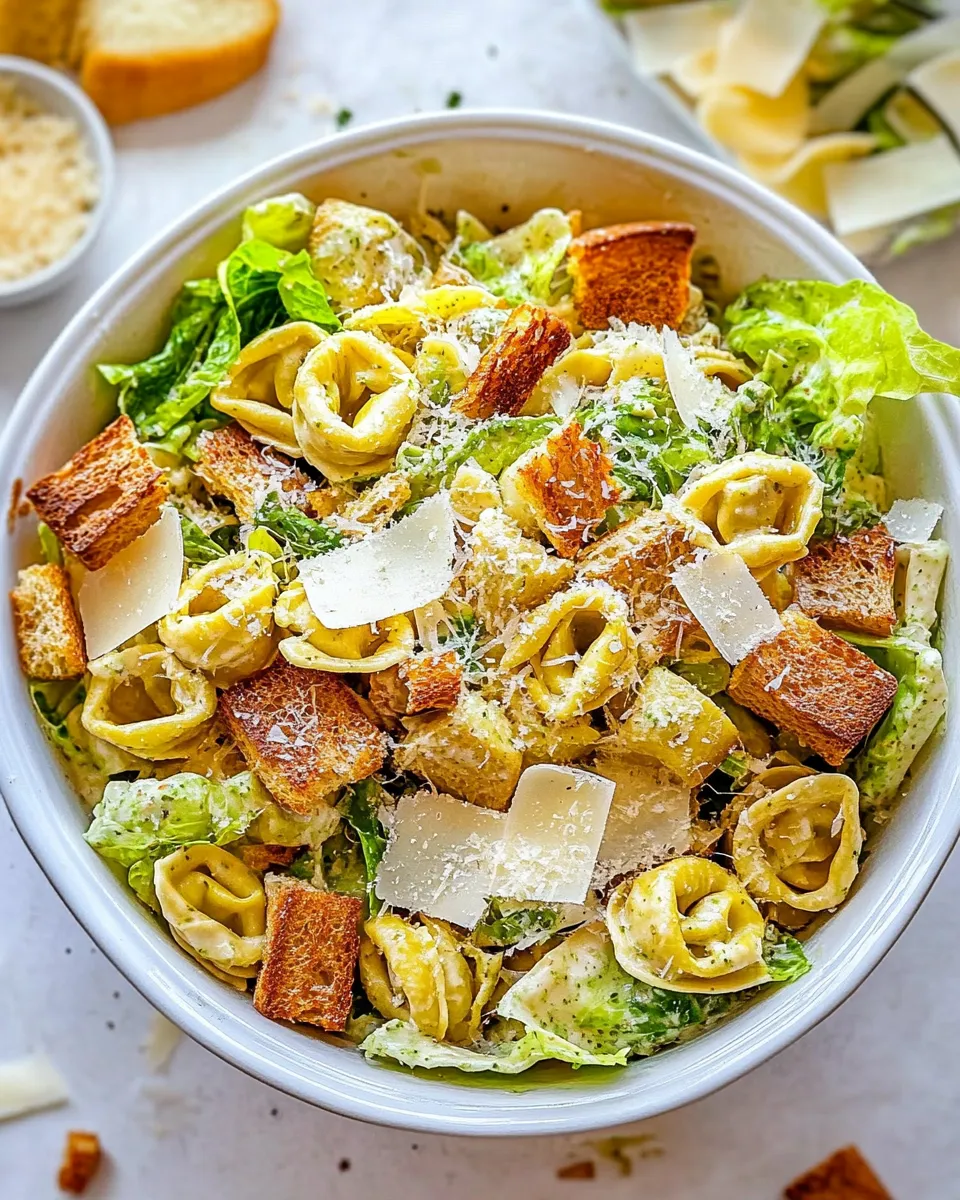 Delicious Tortellini Caesar Salad dish photo