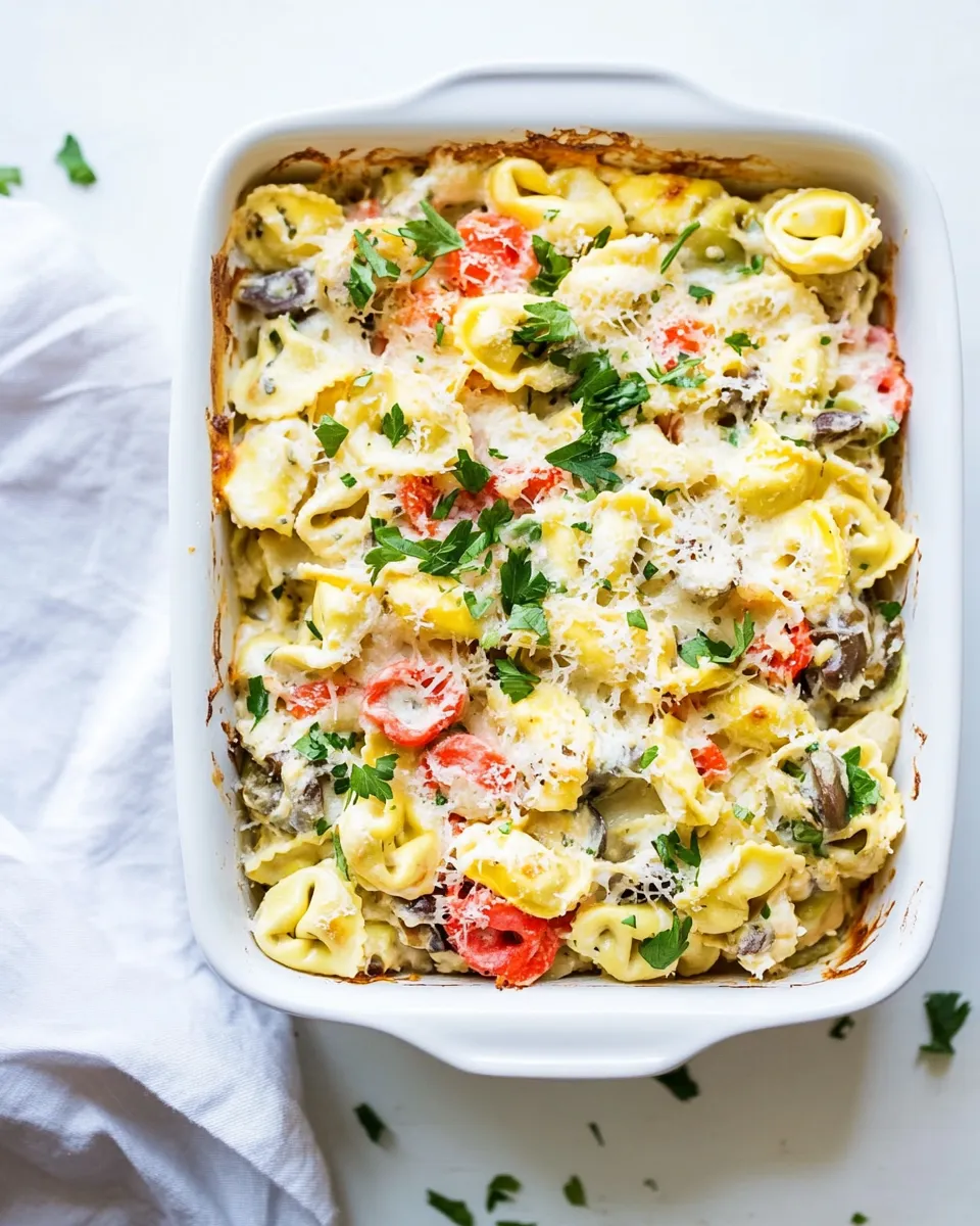 Delicious Tortellini Casserole dish photo