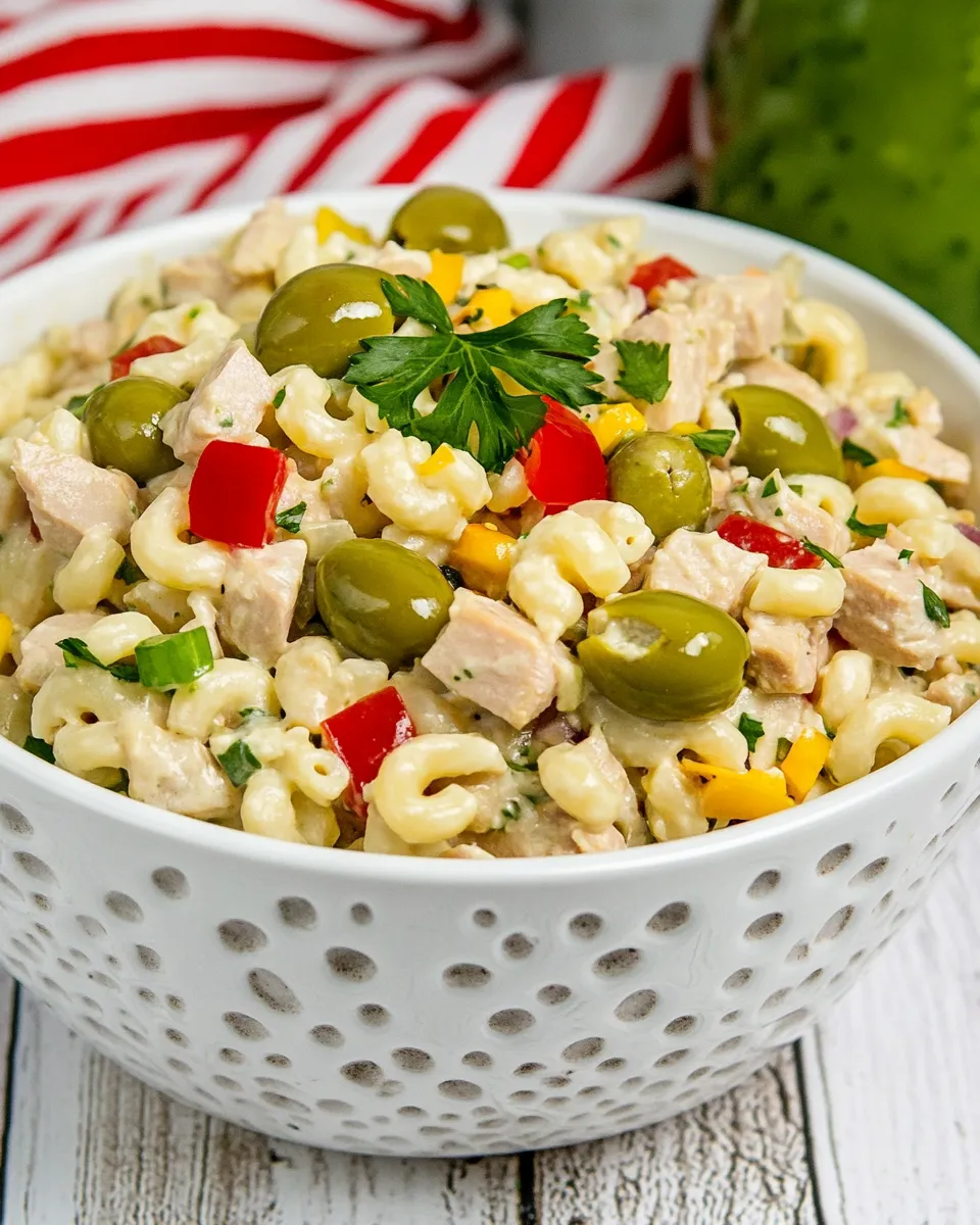 easy Tuna Macaroni Salad with Green Olives recipe photo