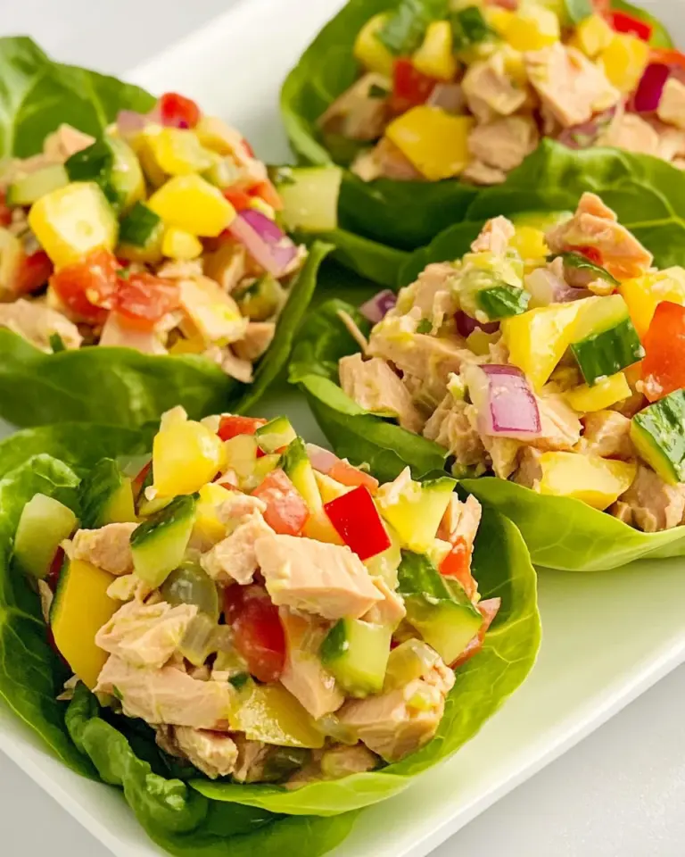 Homemade Tuna Salad Lettuce Wraps recipe photo