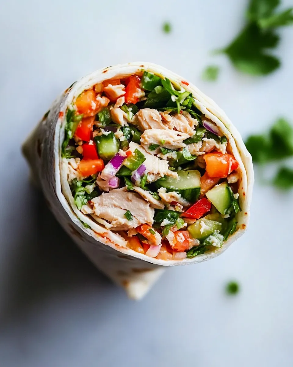 Easy Tuna Salad Wrap food shot