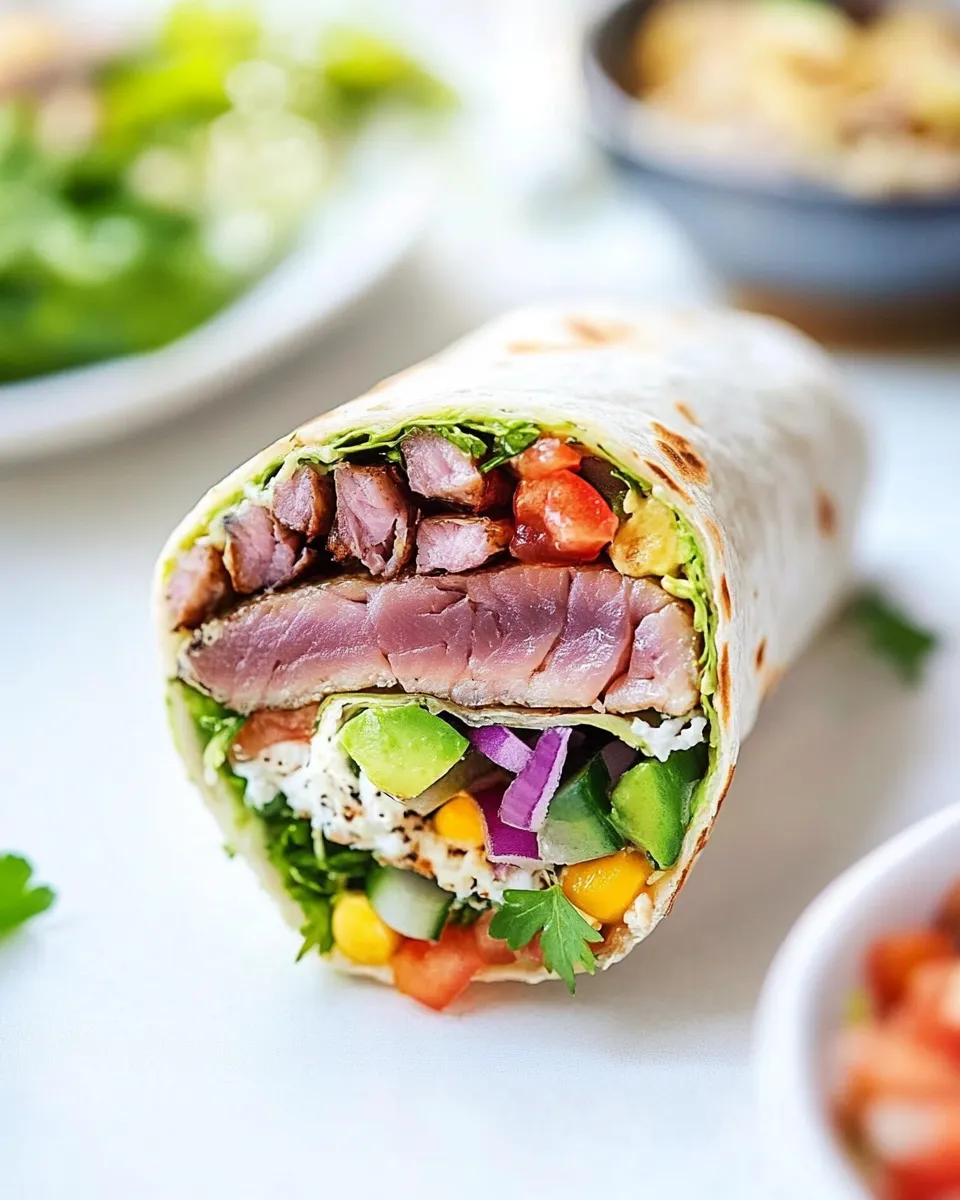 Delicious Tuna Wrap plate image