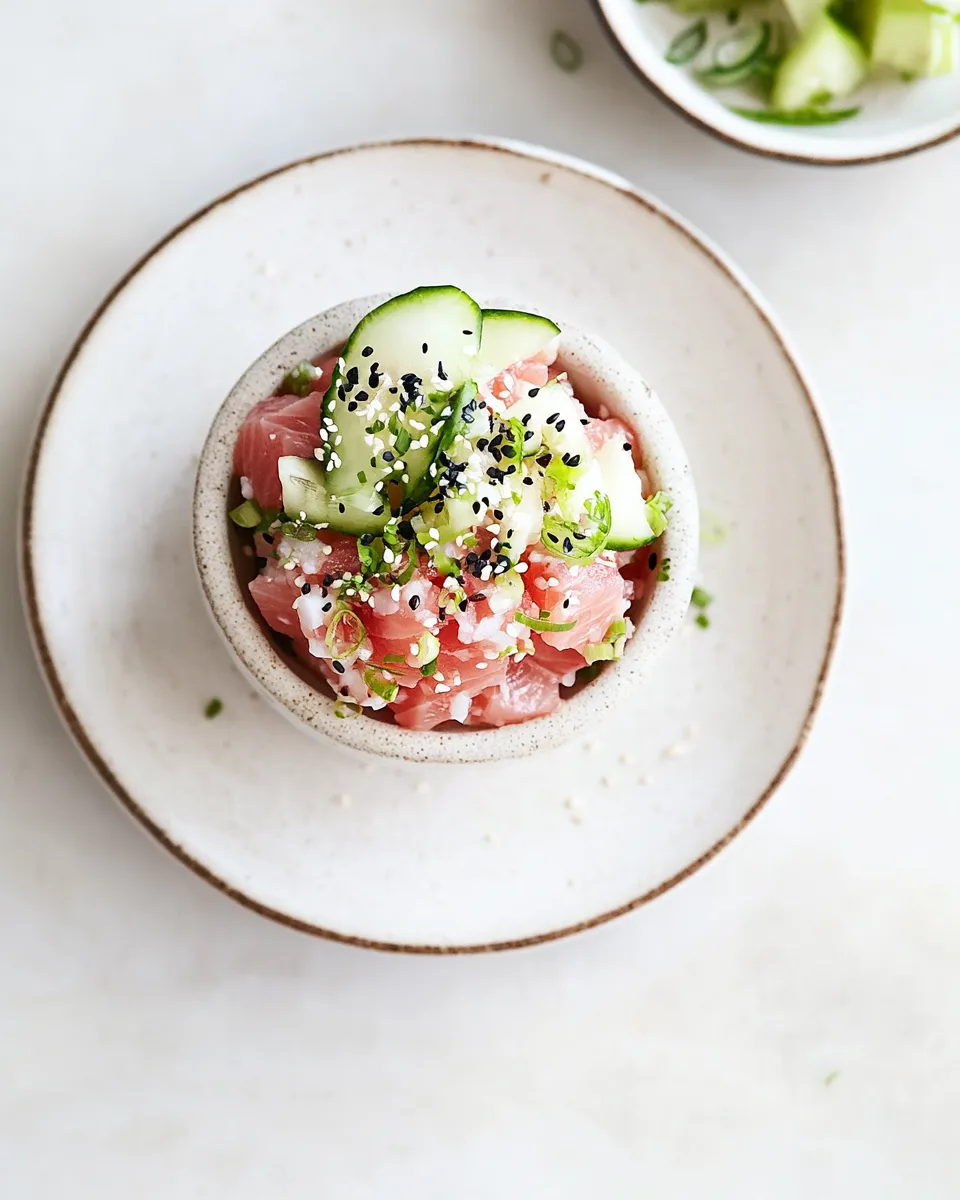 Easy Tuna tartare with togarashi dressing recipe photo
