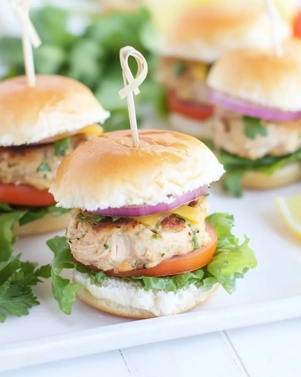 Easy Turkey Burger Sliders plate image
