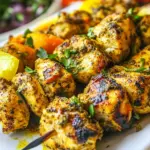 Homemade Turkish Style Chicken Skewers photo
