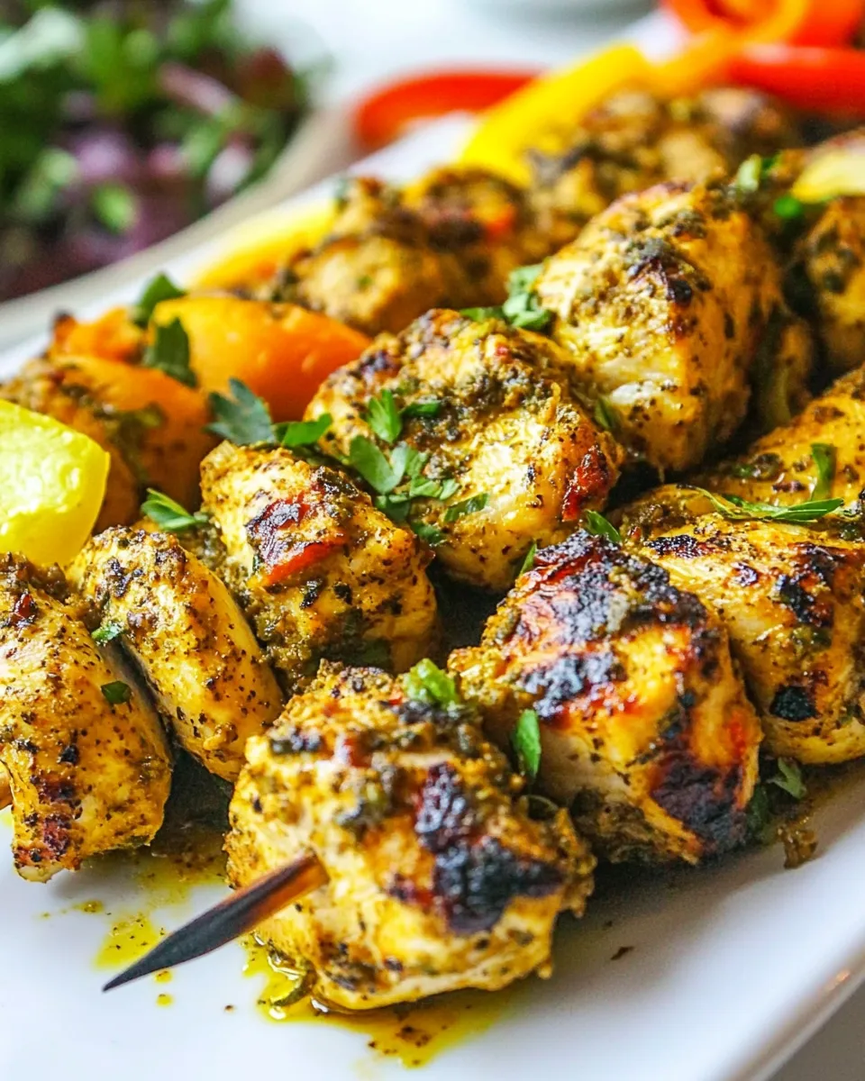 Homemade Turkish Style Chicken Skewers photo