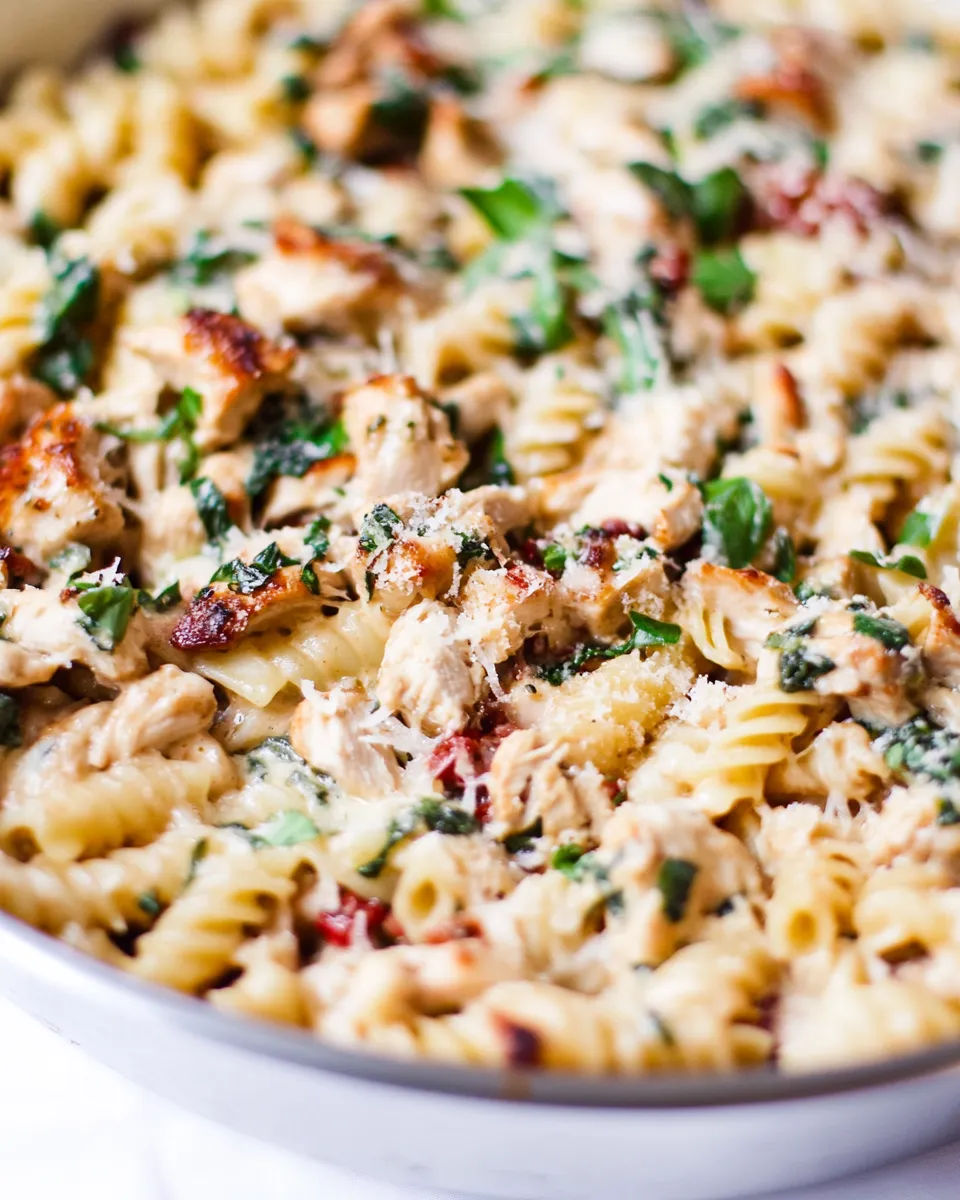 classic Tuscan Chicken Pasta Recipe (ONE PAN!) image