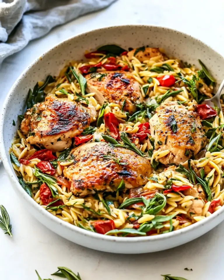 Homemade Tuscan Chicken and Orzo photo