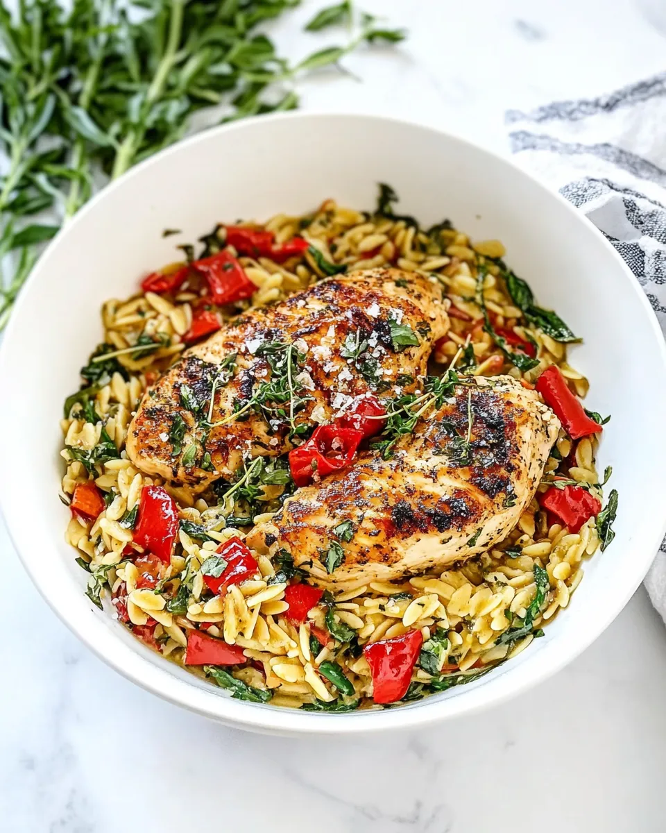 Classic Tuscan Chicken and Orzo image