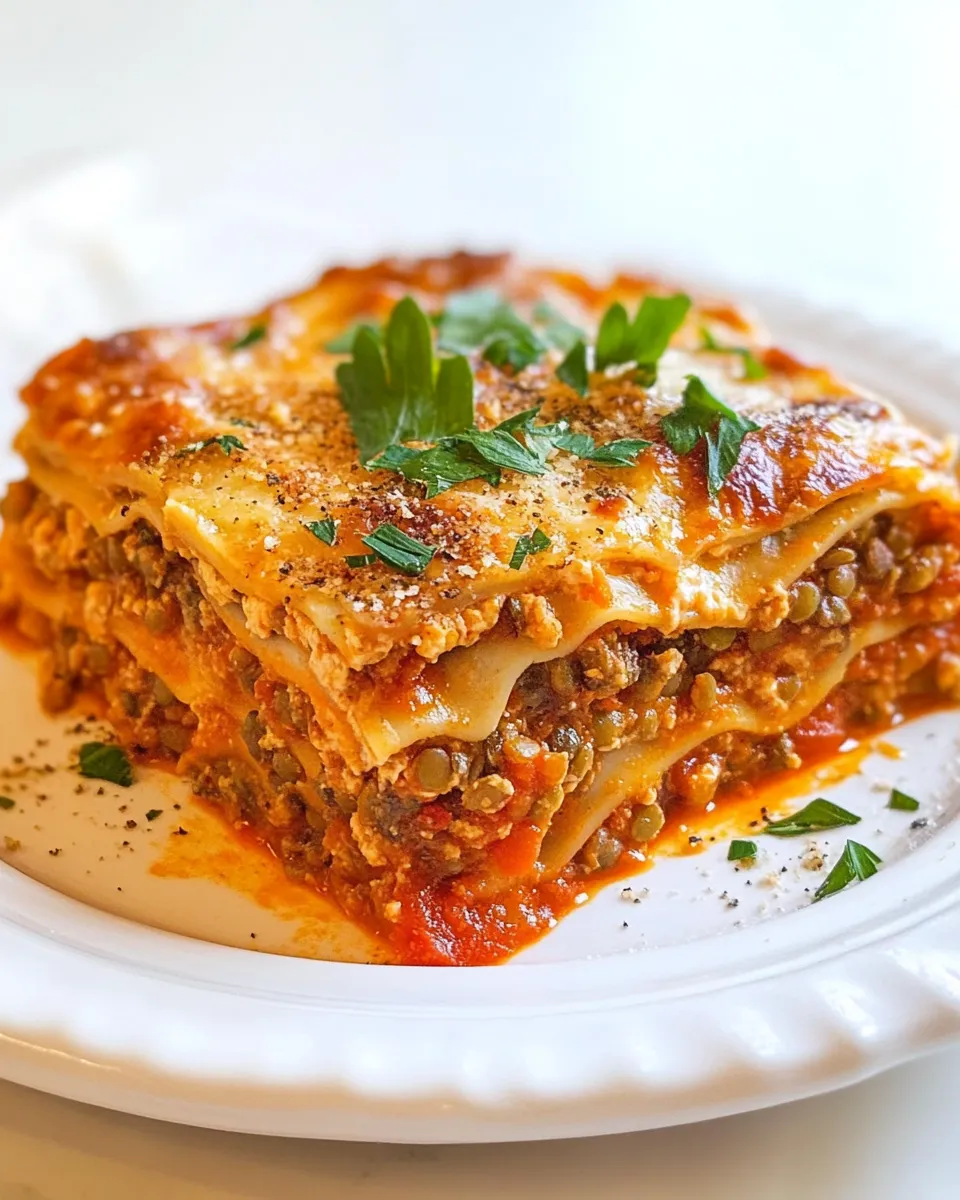 Classic Vegan Lentil Lasagna recipe image