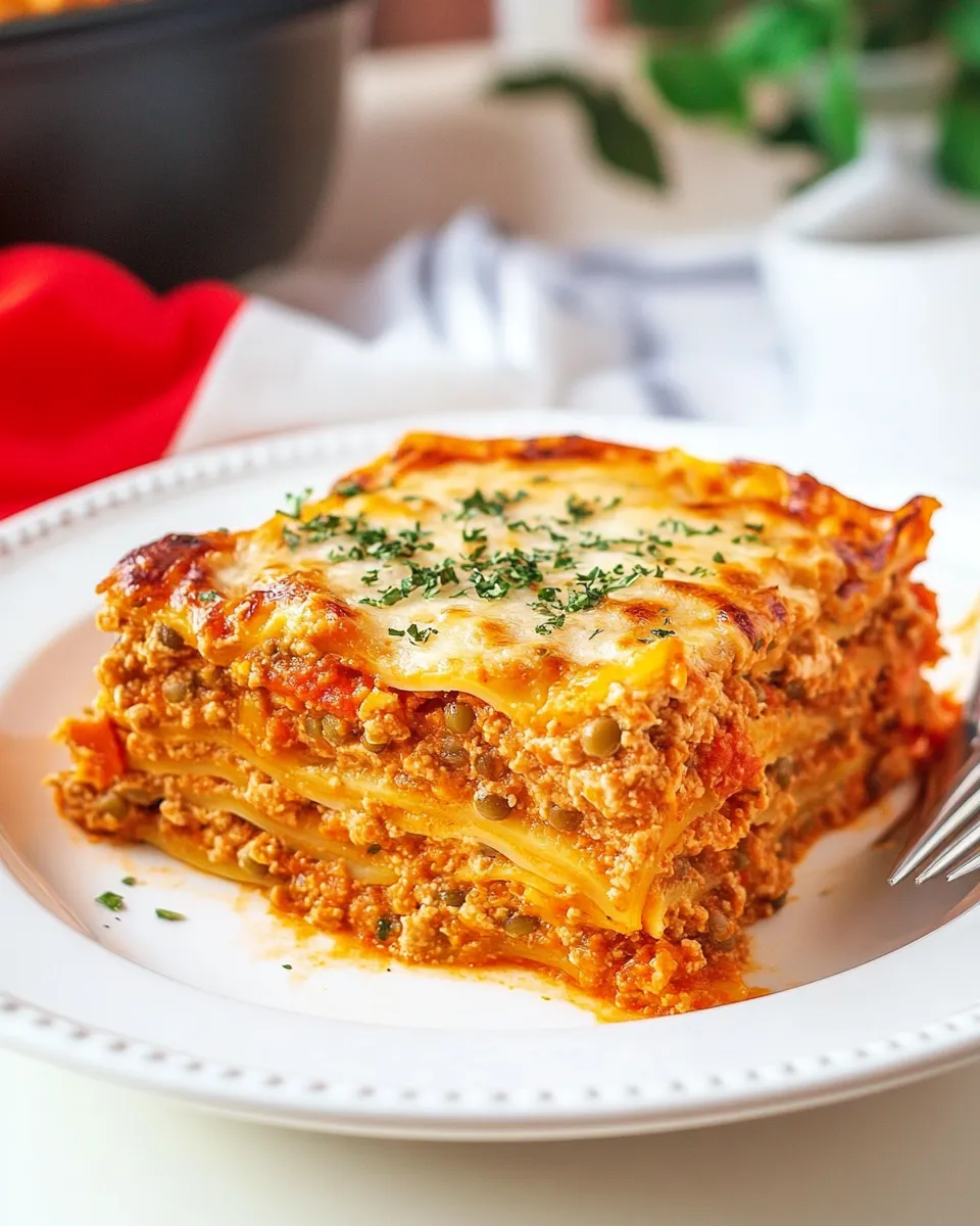 Easy Vegan Lentil Lasagna dish photo