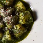 Homemade Vegan Potato Gnocchi with Kale Sauce photo