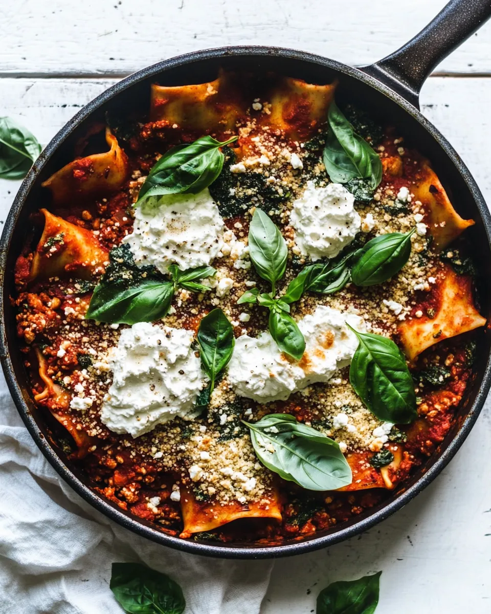 Classic Vegan Skillet Lasagna with Homemade Almond Ricotta image