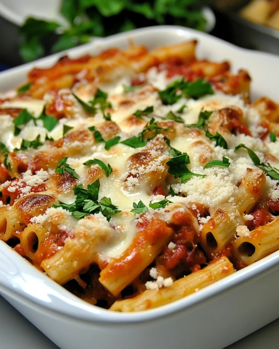 Easy Vegetarian Baked Ziti recipe photo