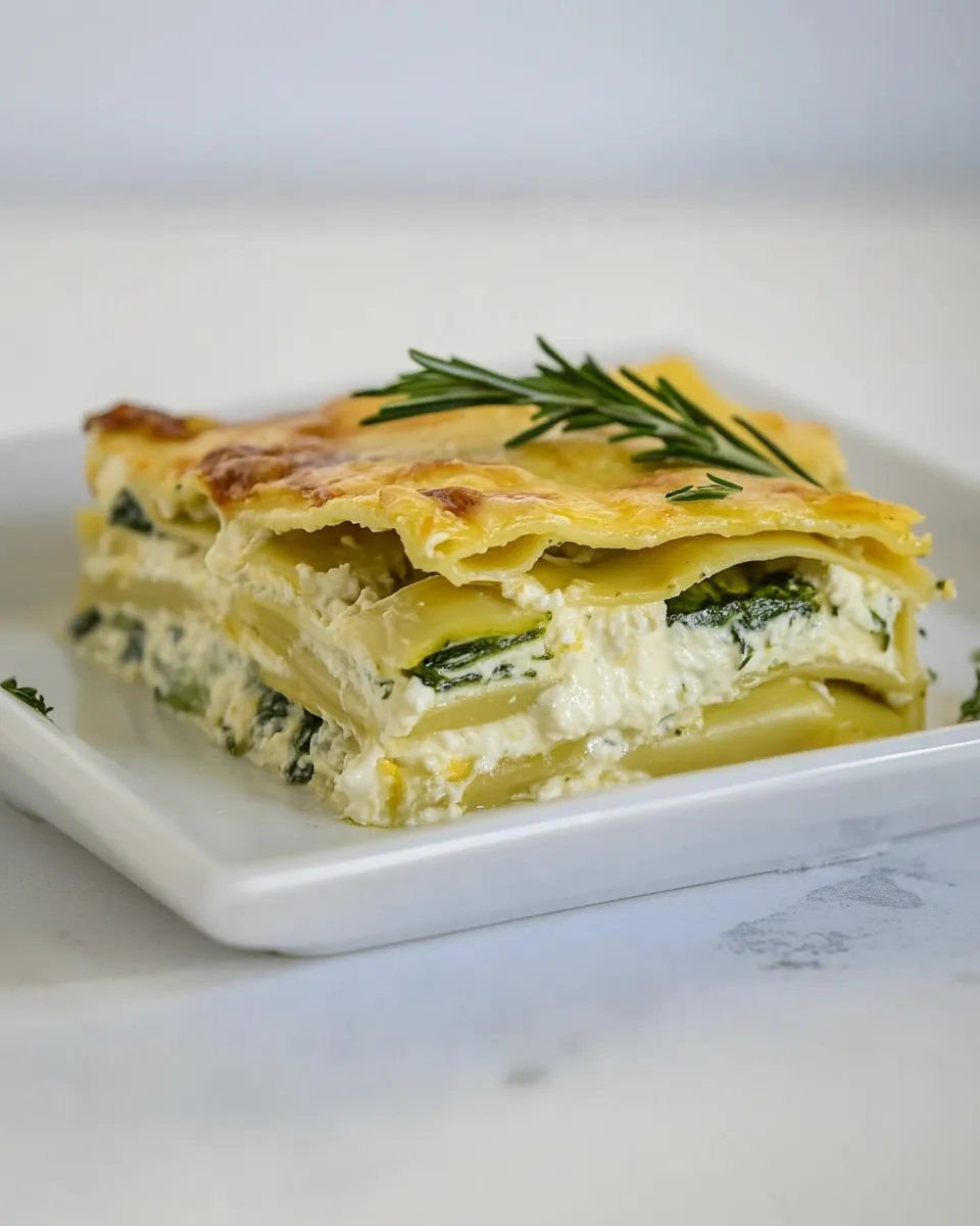 easy Vegetarian Lasagna with No-Cook White Sauce recipe image