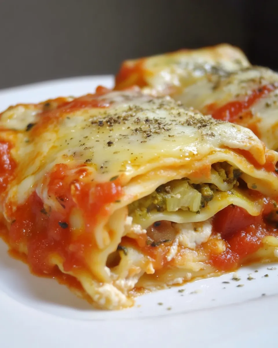 Classic Veggie Lasagna Rolls recipe image