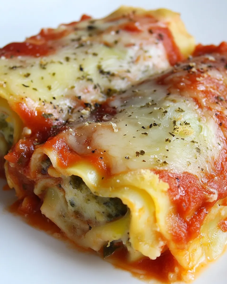 Easy Veggie Lasagna Rolls dish photo