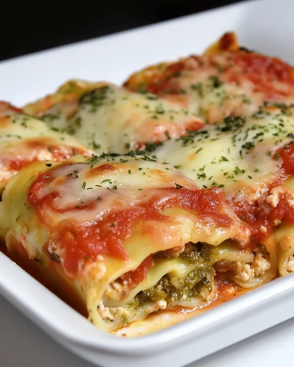 Delicious Veggie Lasagna Rolls plate image