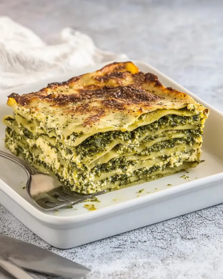 Homemade Veggie Pesto & Spinach Lasagna photo