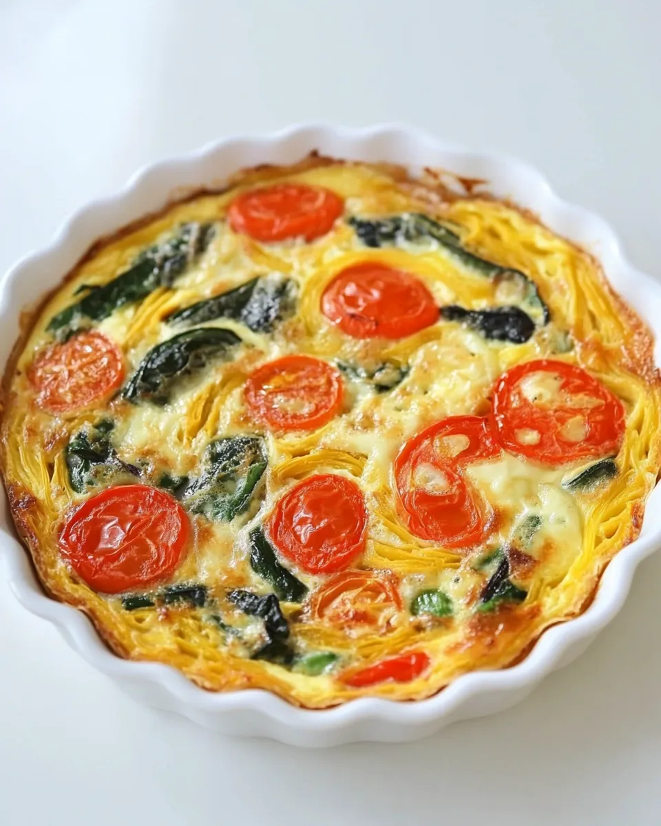 Homemade Veggie Quiche with Spaghetti Squash Crust photo