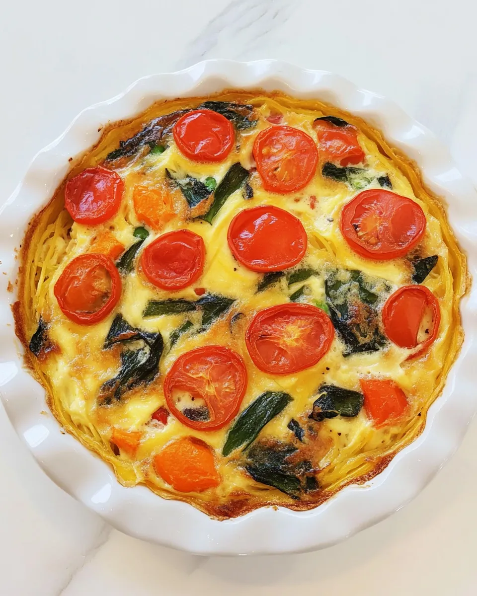 Easy Veggie Quiche with Spaghetti Squash Crust recipe photo
