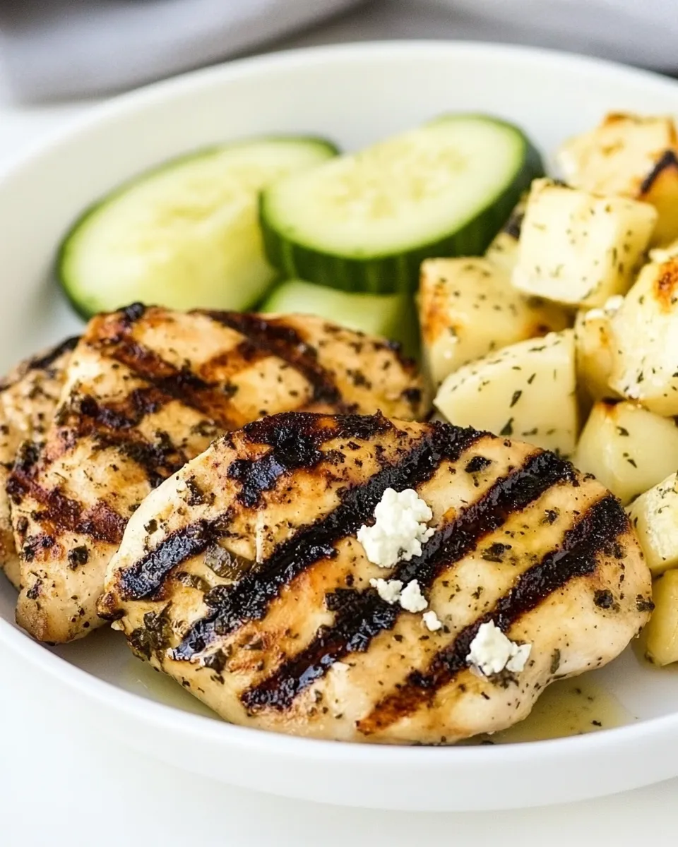 Delicious Very Greek Grilled Chicken plate image