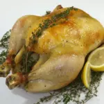 homemade Whole Roast Chicken w/ Lemon & Thyme photo