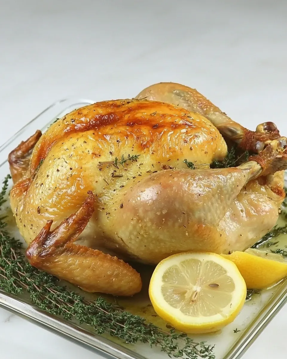 classic Whole Roast Chicken w/ Lemon & Thyme image